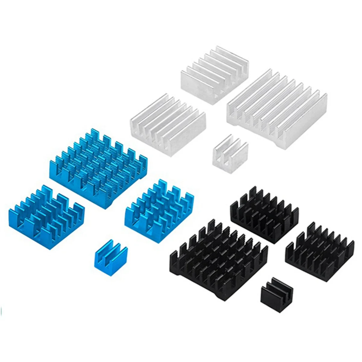 AT87-For Raspberry Pi 5 Heatsink CPU Fitting Design with Adhesive Backing Chip Thermal Conductivity Cooling Heat Sink Set,B