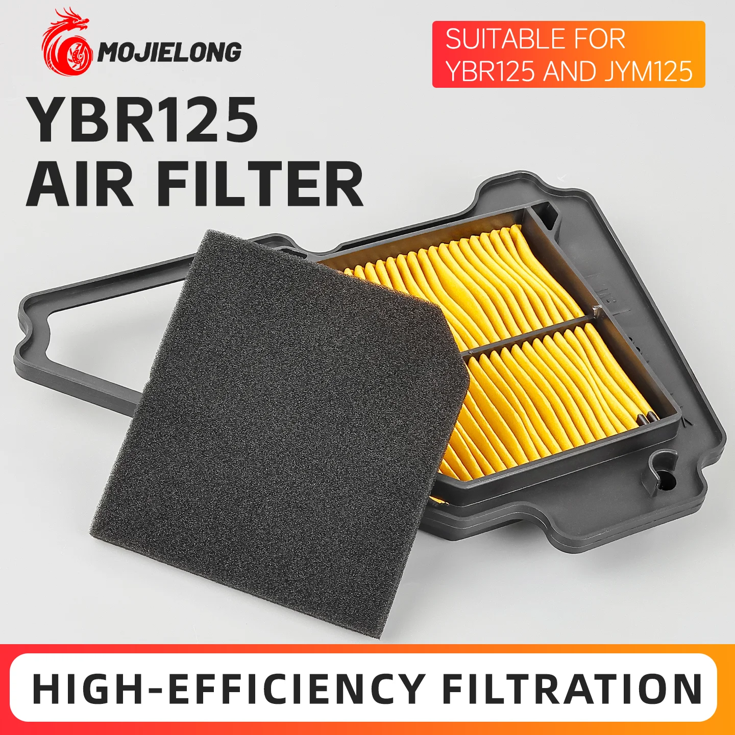 

Motorcycle air filter, suitable for Tianjian 125JYM/YBR Tianji/Tianqi/Tianxun. The filter is compatible with all air filters.