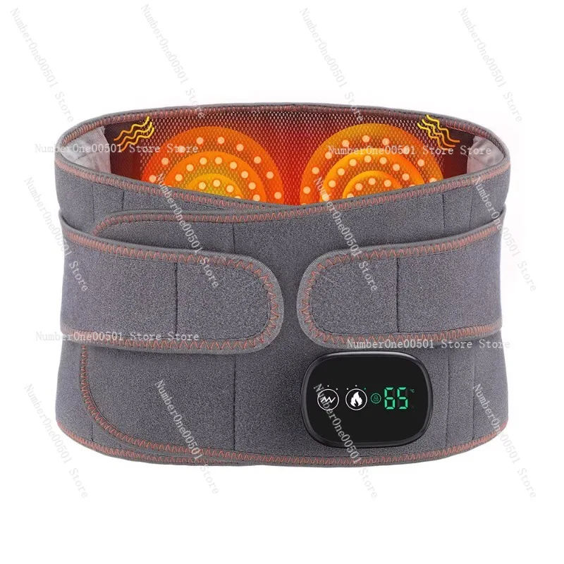 USB Rechargeable Heating Belt with Massage Red Light Therapy Waist Wrap for Women Men Portable Abdominal Pain Relief 5000mAh