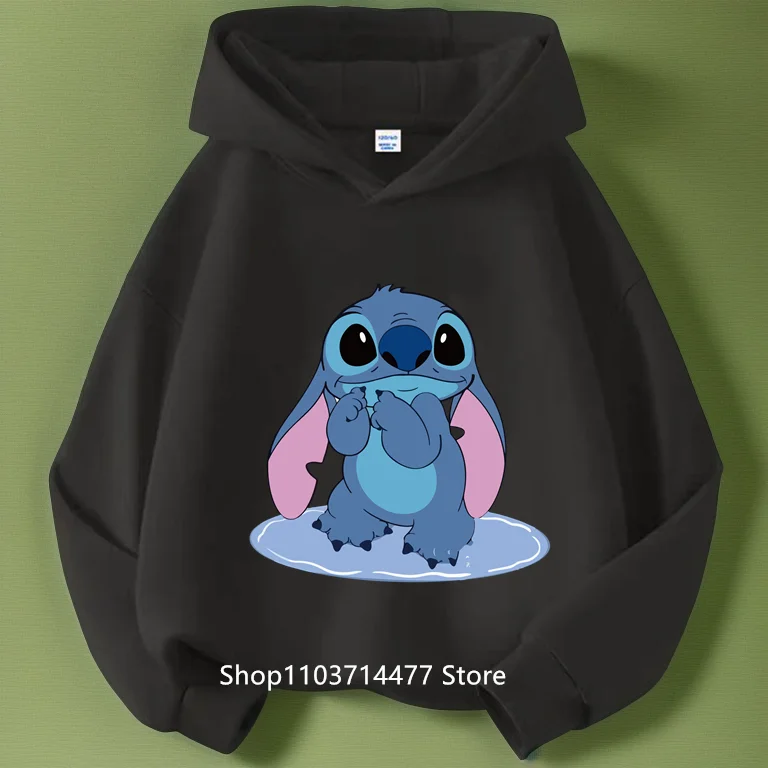 

Disney Stitch Spider-Man Children's Street Fashion Sweatshirt Boys and Girls Tops Children's Sports Pullover Outdoor Sports Hood