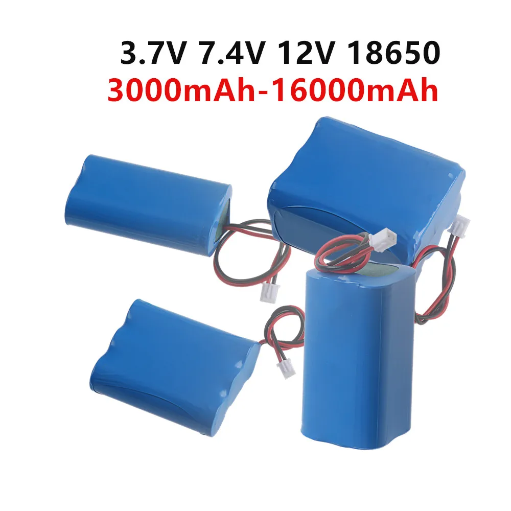3.7V 7.4V 12V 3000mAh 6000mAh 8000mah 12000mAh 16000mAh Li-lon Battery 18650 Lithium-ion Battery For Bluetooth Speaker and so on