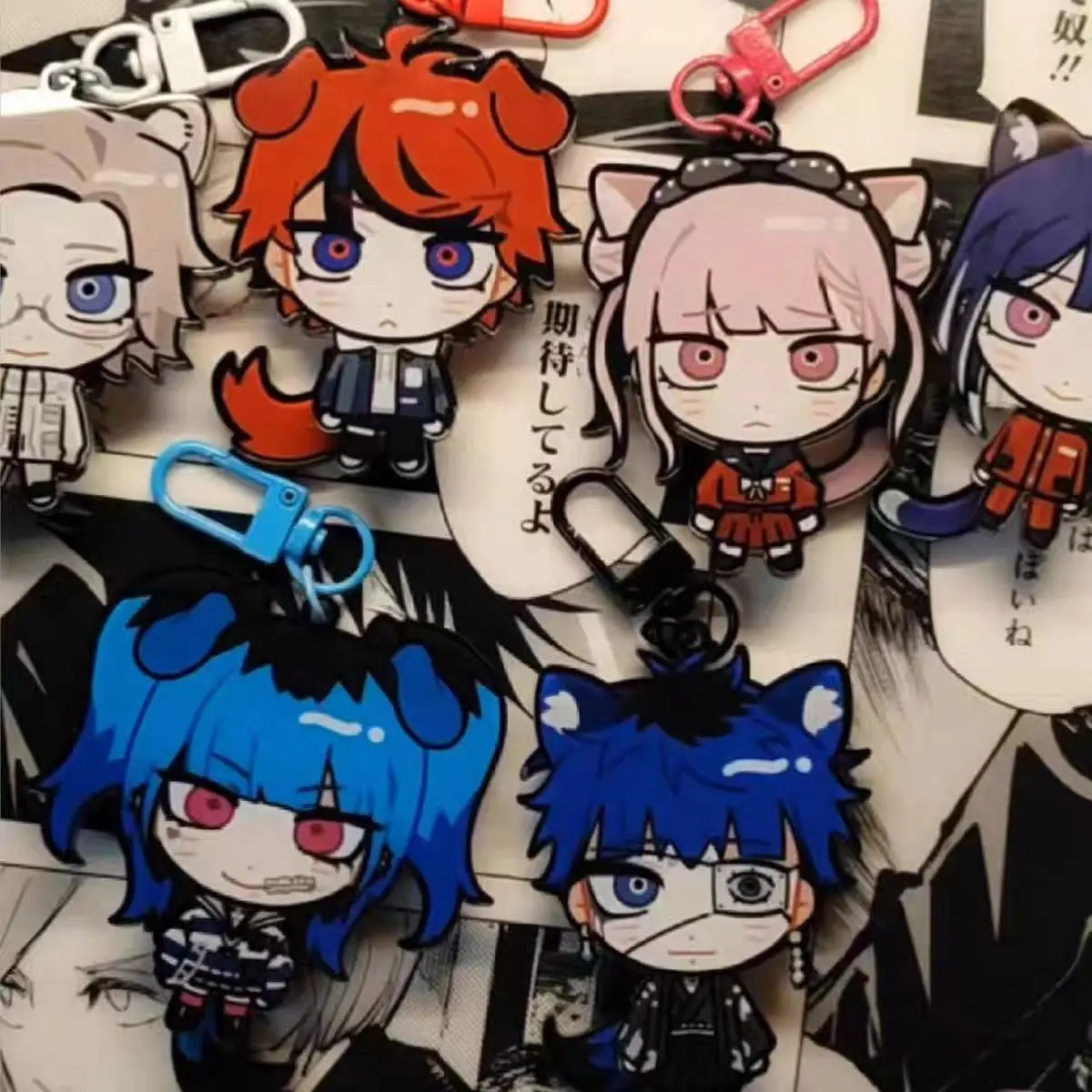 Aotuki Eito أنيمي المفاتيح المرأة سلسلة مفاتيح مصنوعة من الأكريليك رجل المائة خط آخر الدفاع أكاديمية قلادة حلية اكسسوارات هدية #1