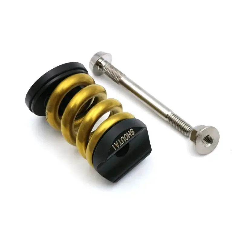 Rear Shock Absorber Titanium Alloy Rear Shock Absorber Ultra Light 38g Quenching Treatment For Brompton Small Cloth P Series