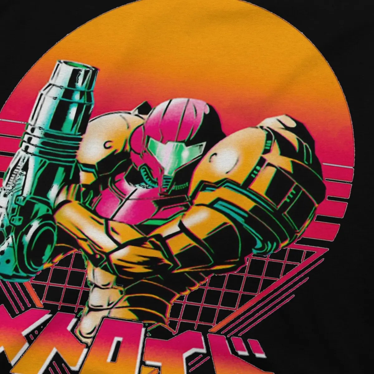 COOL Metroid Game T Shirt Grunge O-Neck TShirt Polyester Tops