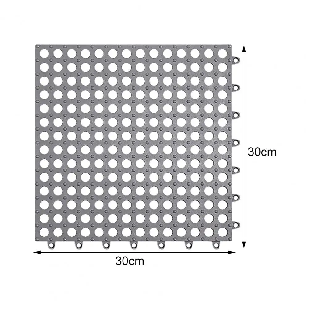 30cm Floor Mat Splicing TPE Cuttable Bath Mat Waterproof Toilet Bathroom Floor Pad Non-slip Shower Mat Household Supplies