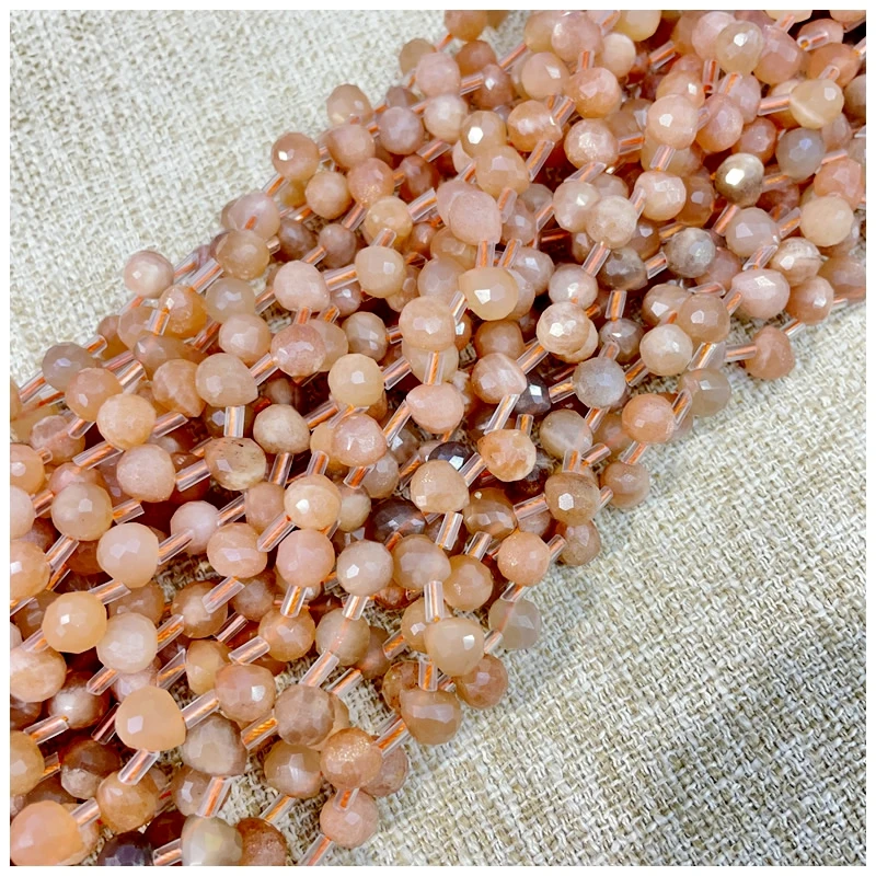 

New 6X9MM Natural Stone Amethyst Lapis Stone Crystal Round Tear Drop Loose Bead DIY Couple Bracelet Necklace Charm Jewelry