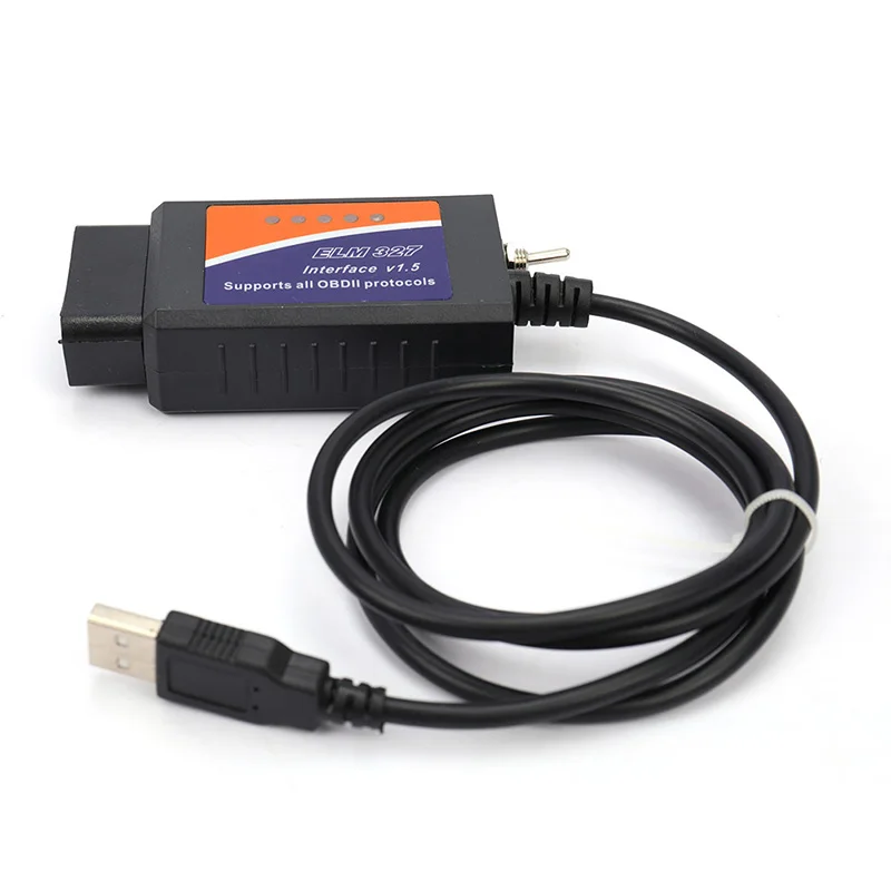 ELM327 V1.5 USB FTDI Chip With Switch CH340+25K80 Chip Modified Forscan HS CAN And MS CAN Car OBD2 Diagnostic Tool