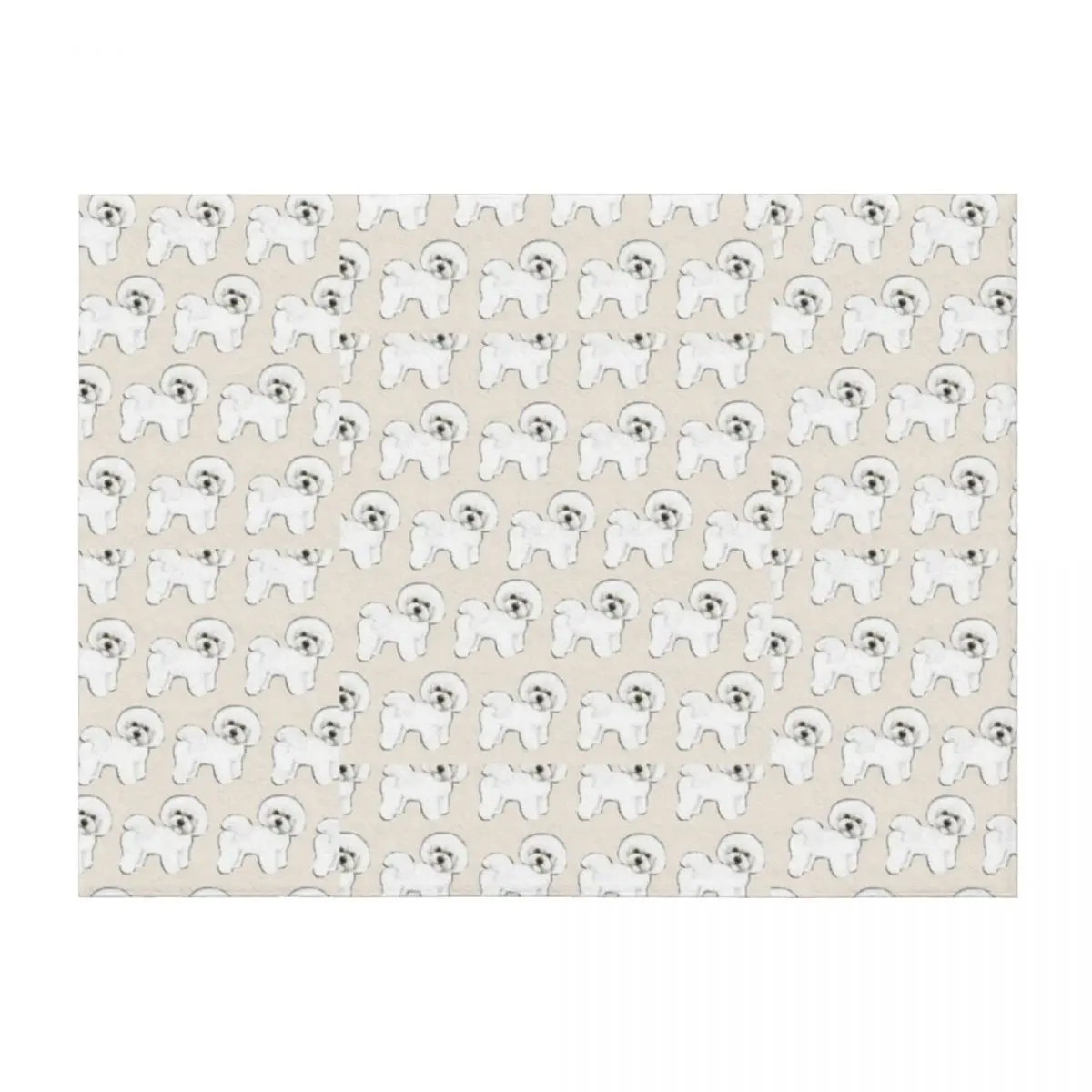 

Bichon Frise on Cream Throw Blanket for sofa Sofa Luxury Brand heavy to sleep Blankets