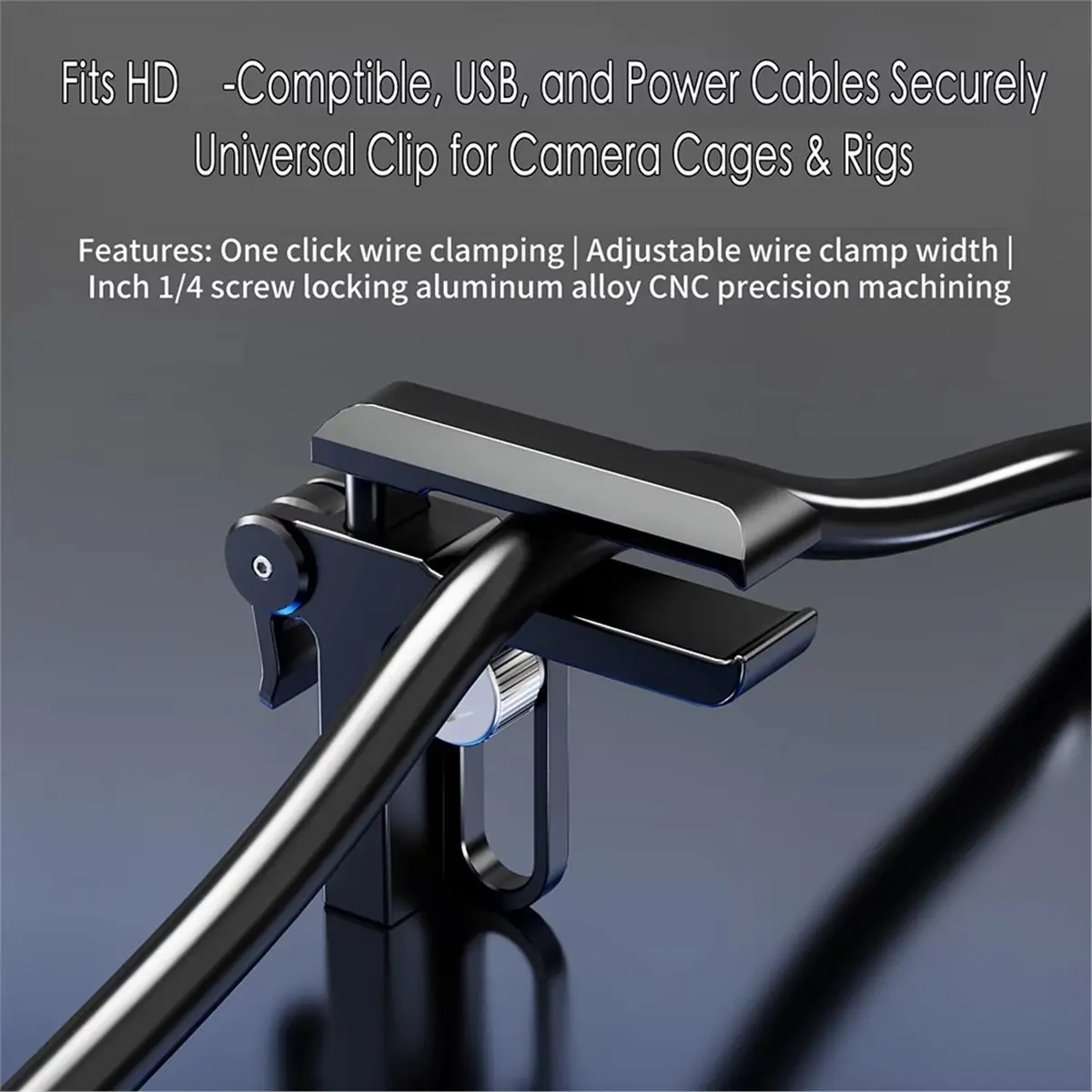 (WSFS) Universal Camera HDMI-Compatible Cable Clamp One Clip Lock Wire Clip 1/4