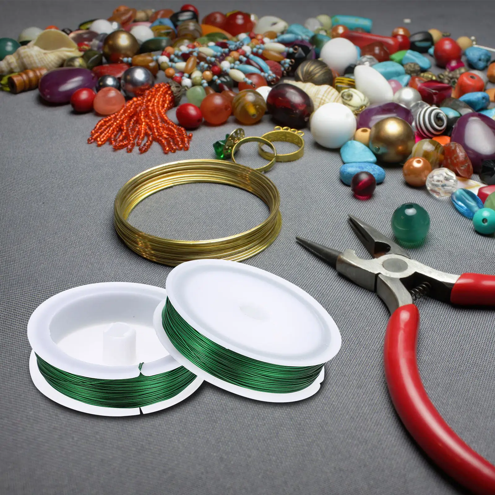 

2 рулона разноцветной оцинкованной железной проволоки для изготовления ювелирных изделий своими руками, поделок, художественных проектов, гибкая, легкая, художественная проволока