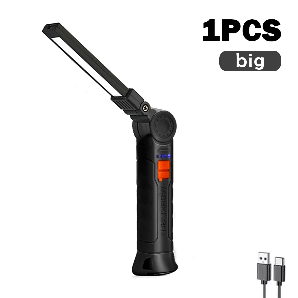 

Магнитное основание COB Light 360° ° Поворотный ремонт автомобиля, домашний гараж, аварийный кемпинг, перезаряжаемые рабочие фонари, светодиодный складной фонарик с