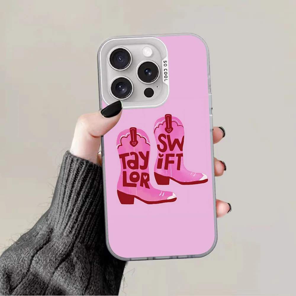 T-TaylorS TTPD S-SwiftS Tortured Phone Case For IPhone 16 15 14 13 12 11 Pro Max Plus Color Shockproof Back Silver Cover view 3