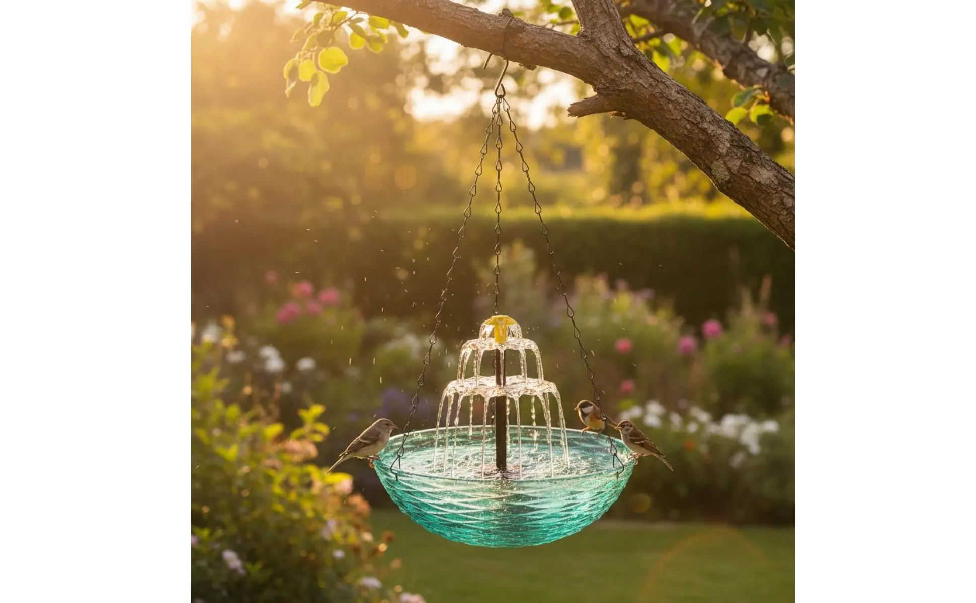 Solar Hanging Bird Bath No Wiring Solar Bird Bath Fountain Garden Decor Easy to Hang Solar Hanging Bird Bath No Wiring Solar Bird Bath Fountain Garden Decor Easy to Hang