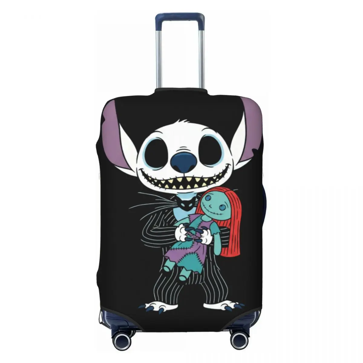 

Custom Cute Stitchs And Angel Anime Luggage Cover Elastic Travel Suitcase Protective Covers Fits 18-32 Inch