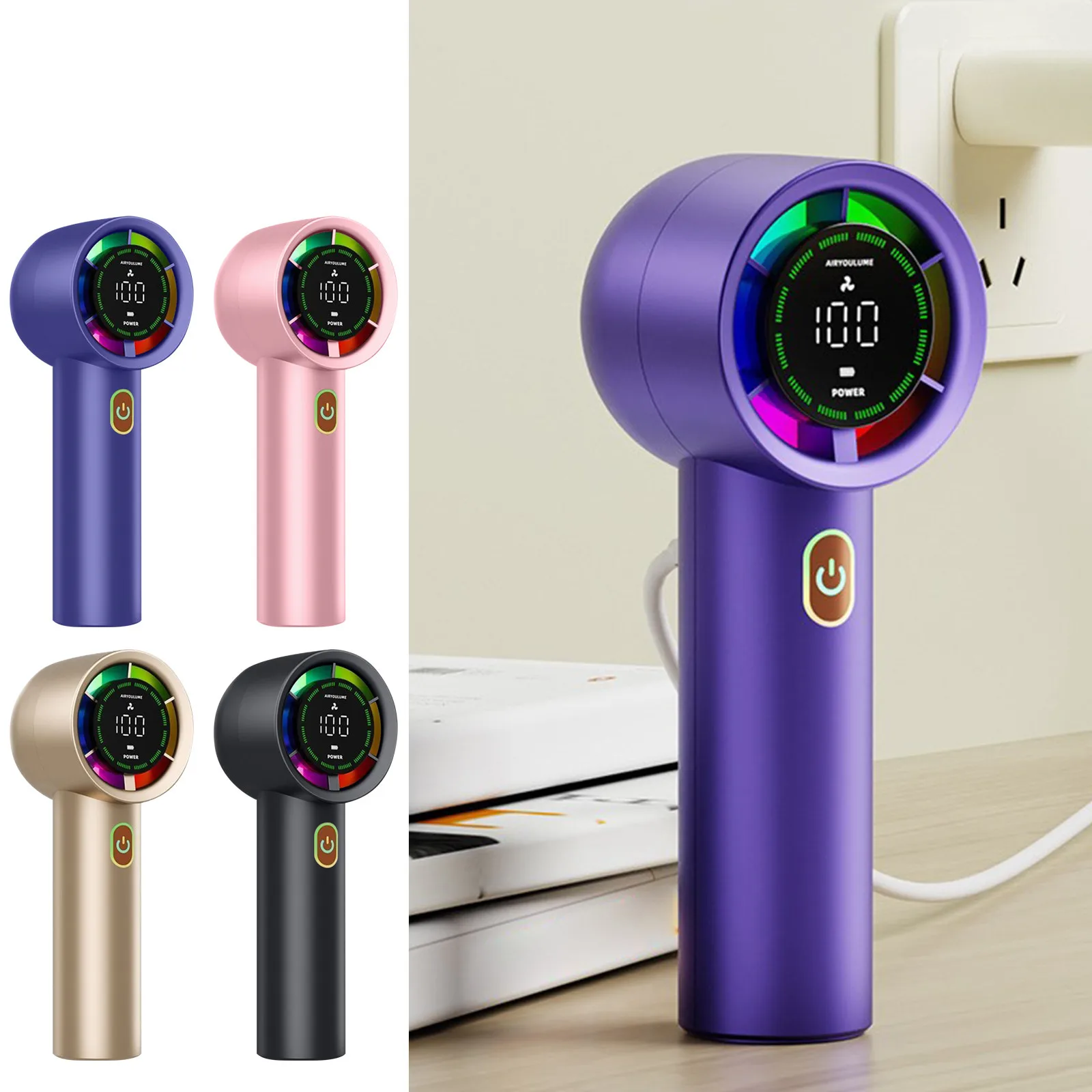 

Портативный ручной вентилятор МИНИ-вентилятор USB перезаряжаемый мини-вентилятор с цифровым экраном небольшой электрический вентилятор для кемпинга на открытом воздухе