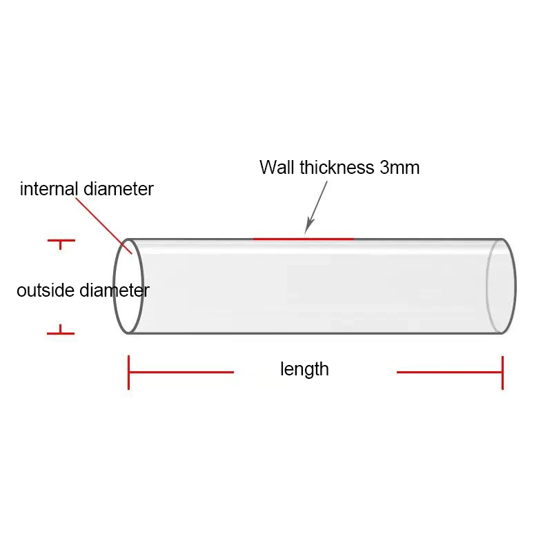 Heat Resistance Fused Silica Quartz Glass Test Tube for Lab or Industry