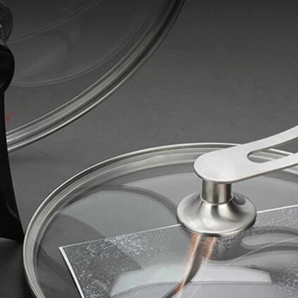 

Wok Lid Accessories Oil Pot Handle Pan Cover Knob Stand Long Space-saving Handgrip Cookware Standing