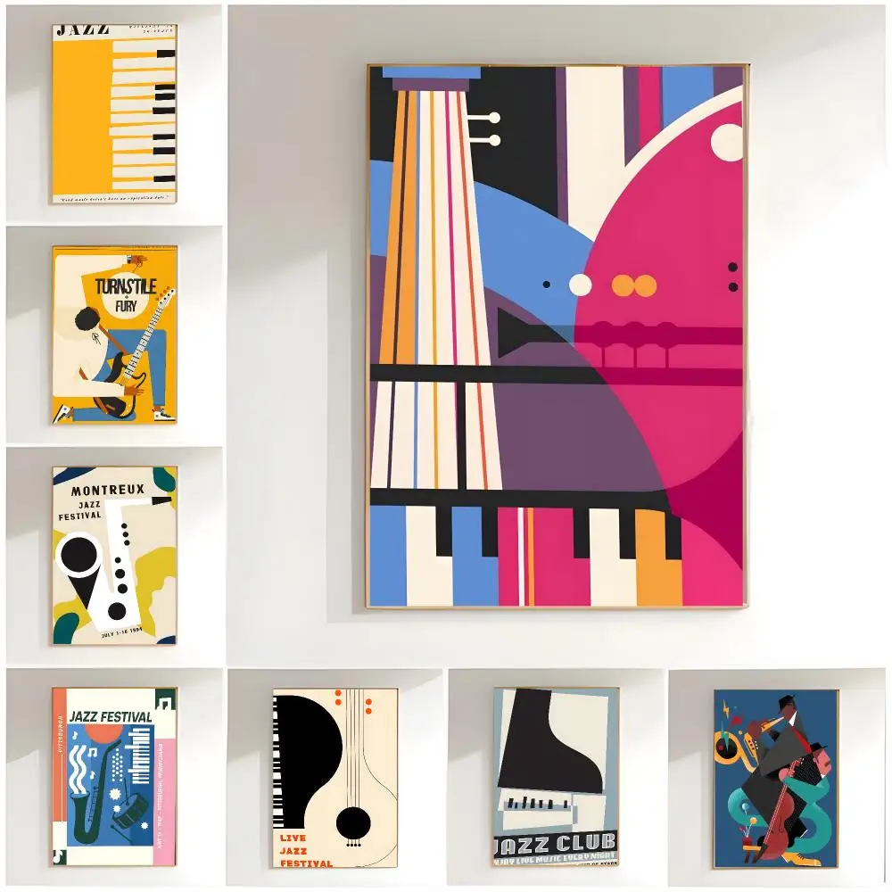 Lebendiges Design Geometrisches Musik-Poster Design-Poster Premium Wanddekoration Modernes Heim-Poster Ohne Rahmen