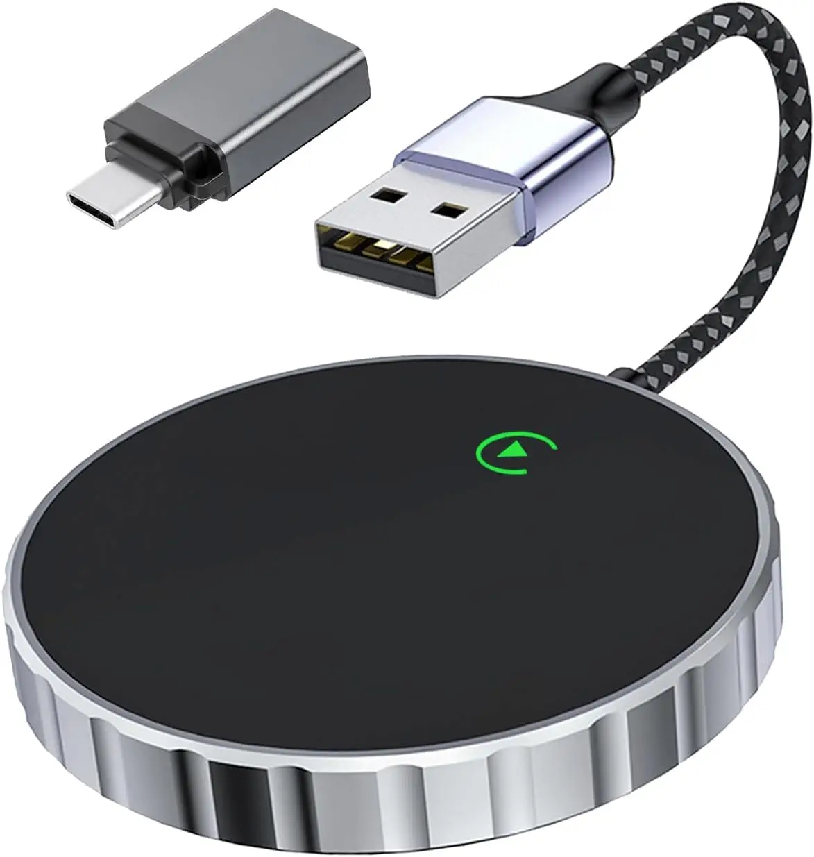 

ForBoyi Wireless CarPlay Adapter Mini Body Play Music Open Video Dongle Smart Box No Lag Connection Efficient for Android Auto