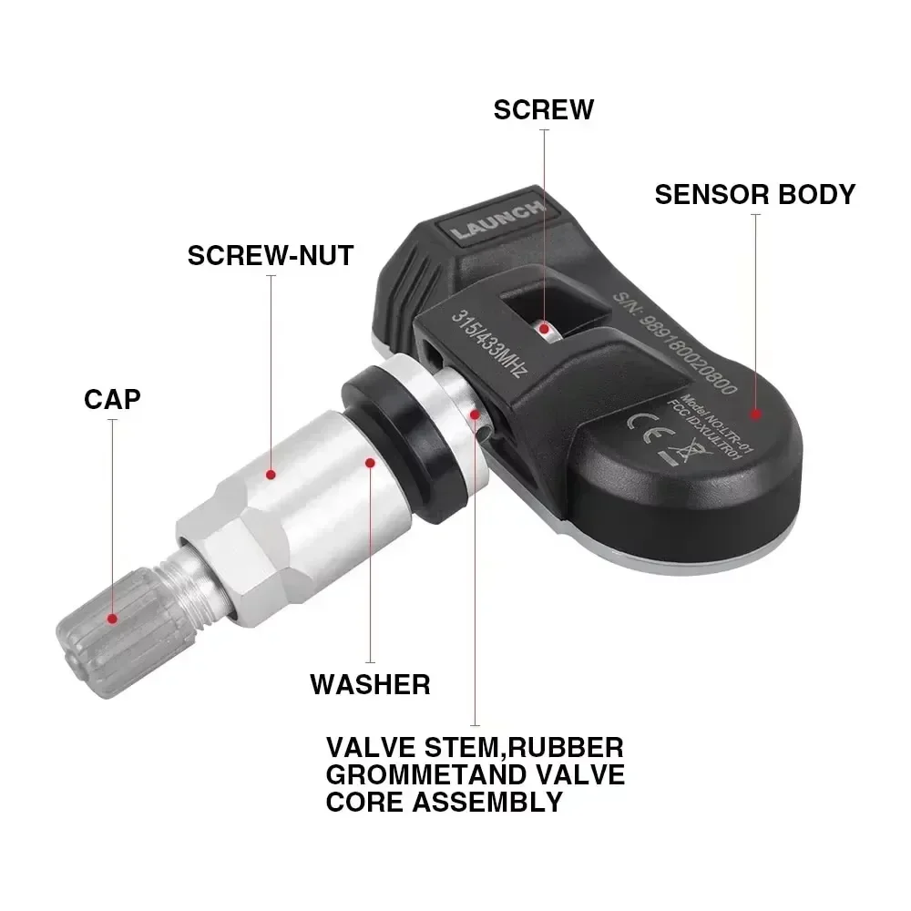 Launch RF Sensor X431 LTR-03 Sensor 315/433MHz 2 in 1 Car Tire Pressure Repair Tools Program with LAUNCH CRT5011E I-TPMS Tool