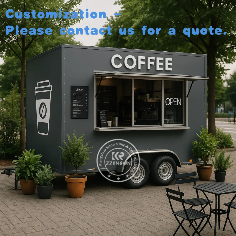 custom.Modern Mobile Kitchens Food Trailer Truck Concession Catering Caravan with Snack and Chip Applications