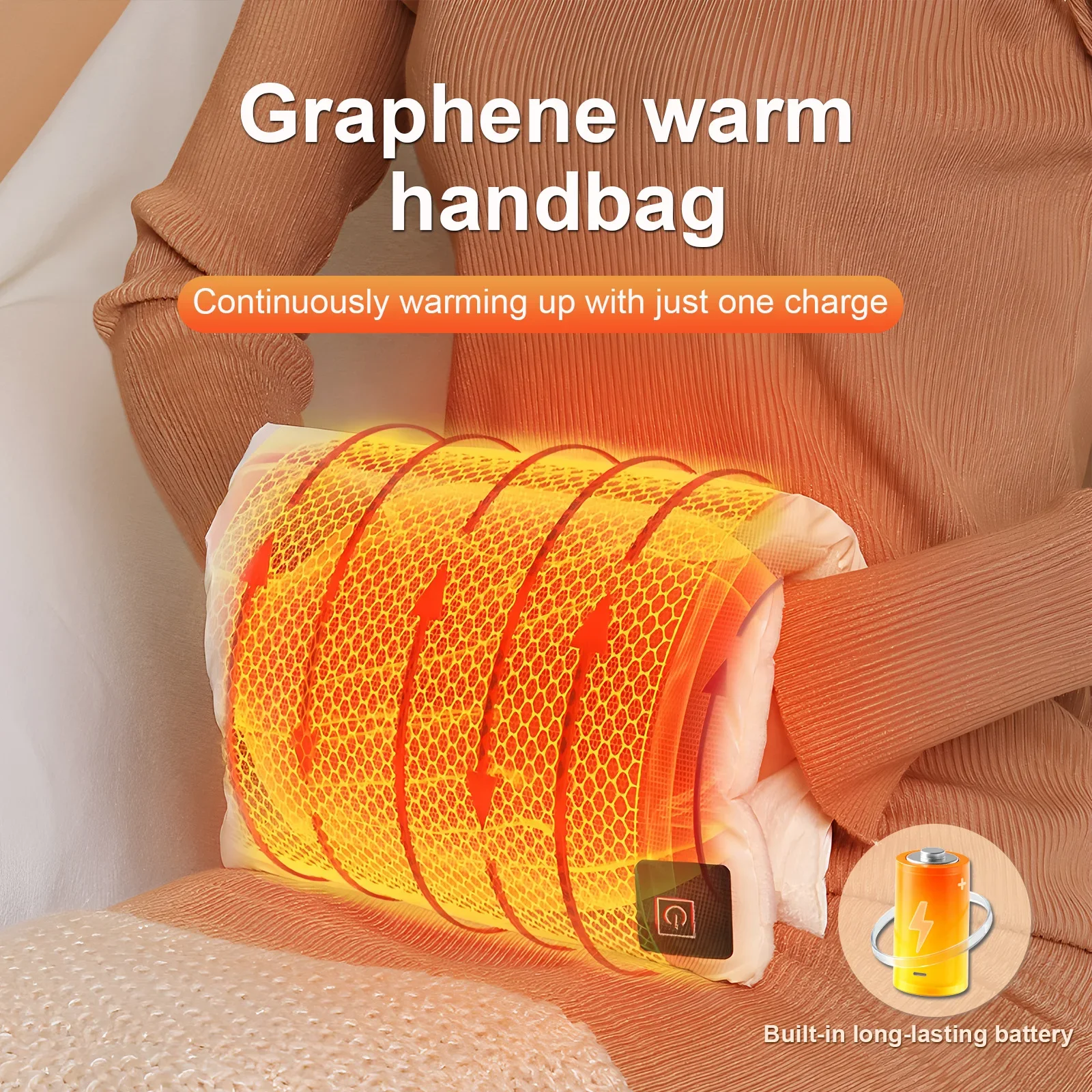 

Графеновая теплая сумочка, взрывозащищенная без воды, быстрый нагрев, легкая, теплая для рук, теплая талия, теплая нога