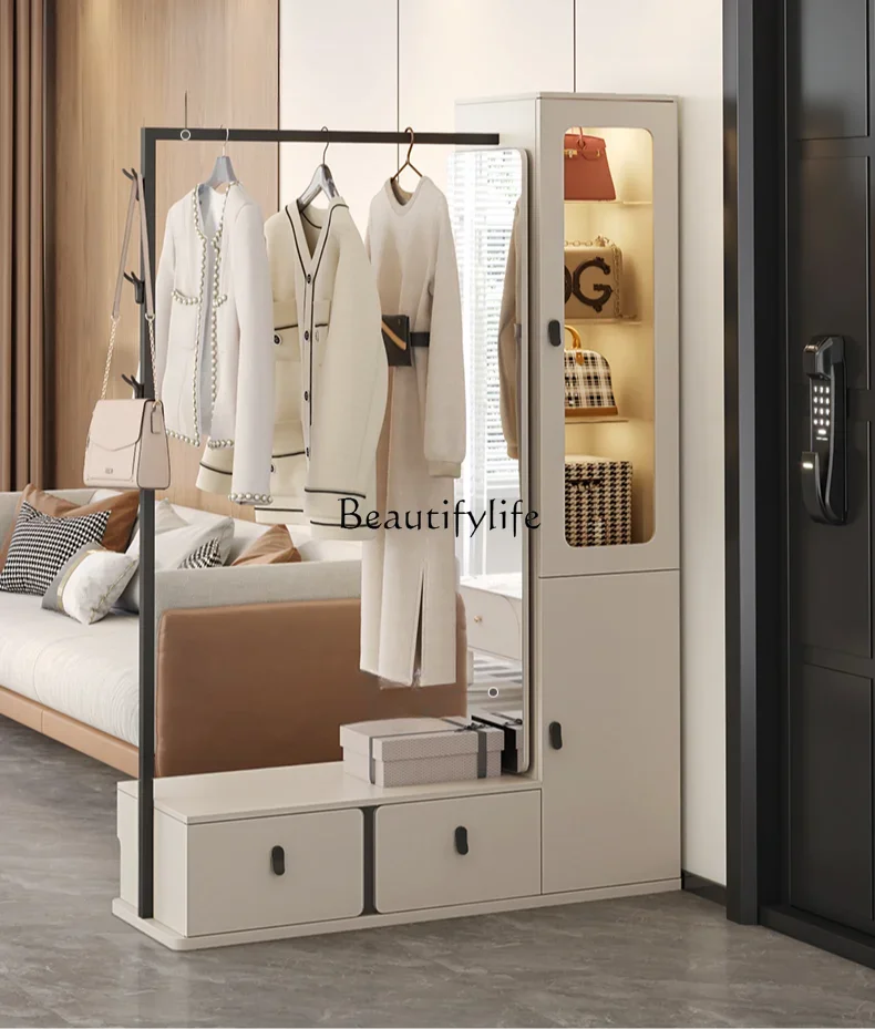 

Modern simple full-length mirror, coat rack, chest of drawers, integrated bedroom, floor-to-ceiling storage, chest of drawers