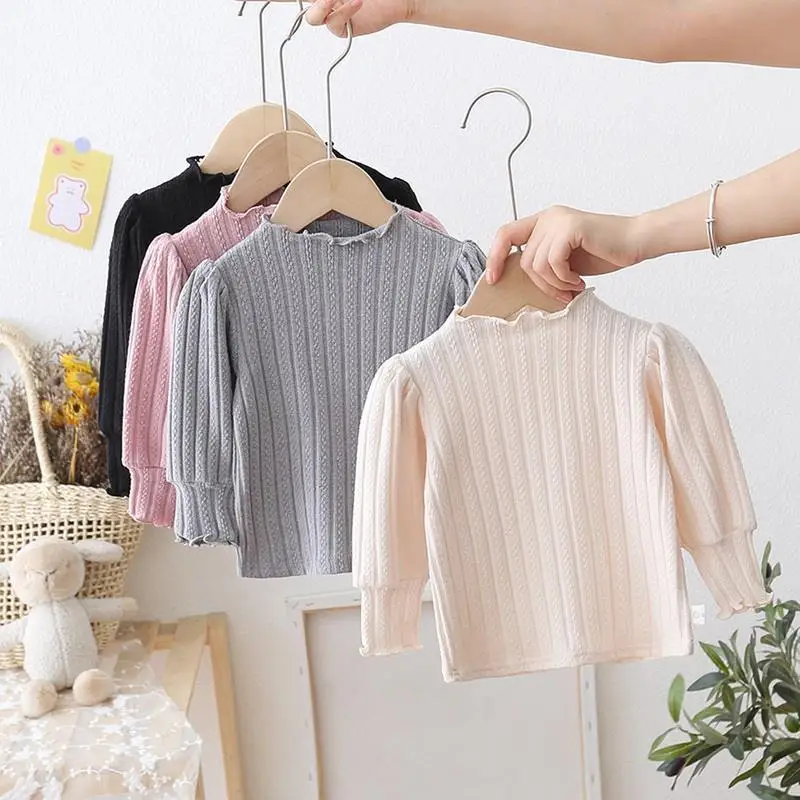 Winter Baby Clothes Spring and Autumn Children's Long-sleeved T-shirt 1-year-old Girl Treasure Bottoming Shirt Half Turtleneck