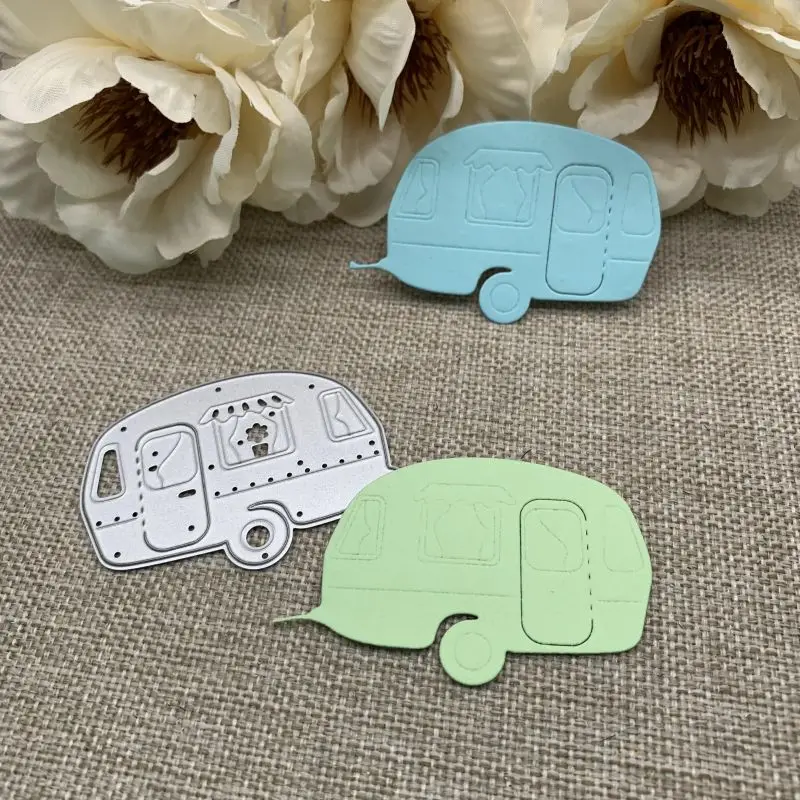 Camping transport car Metal Cutting Dies Stencils For DIY Scrapbooking Decorative Handcraft Die Cutting Template Mold