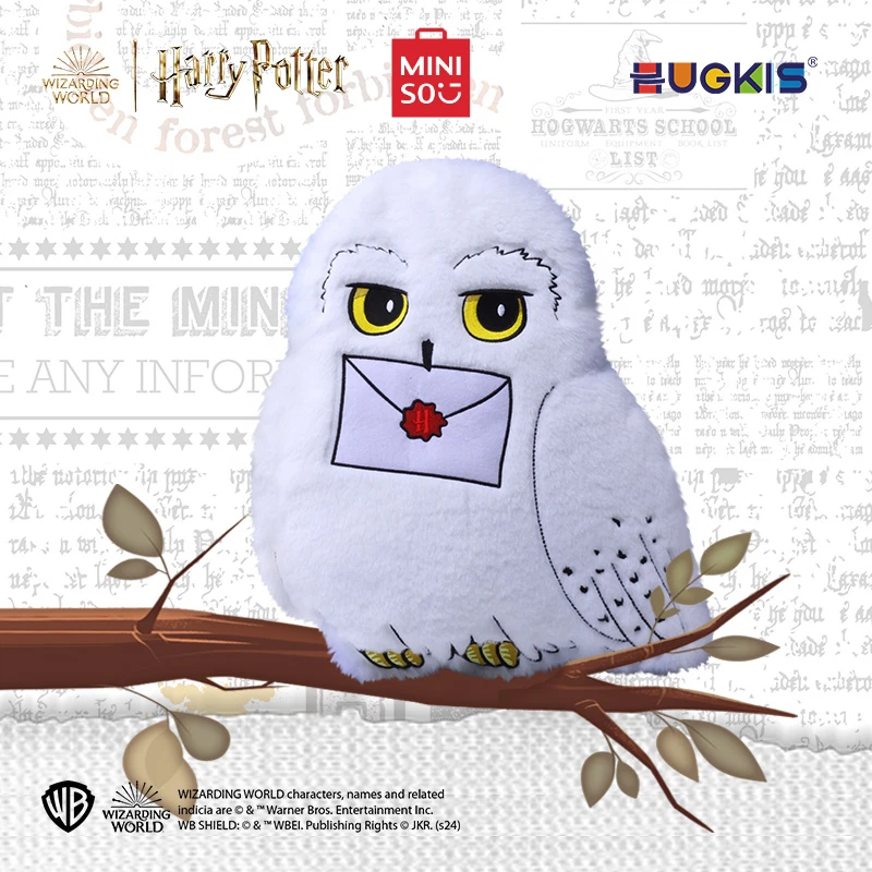 MINISO Harry James Potter Series Hedwig Pillow Children's Soothing Toy Cute Decorative Ornament Cute Cushion Christmas Gift