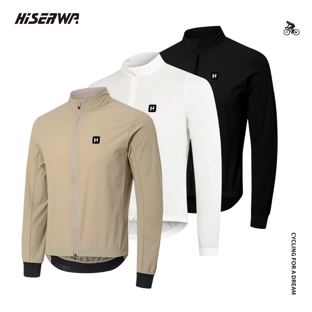 HISERWA Cycling Jacket MTB Road Bicycle Clothing Waterproof Quick Dry Bicycle Clothing Pro Team Lightweight Cycling Jacket