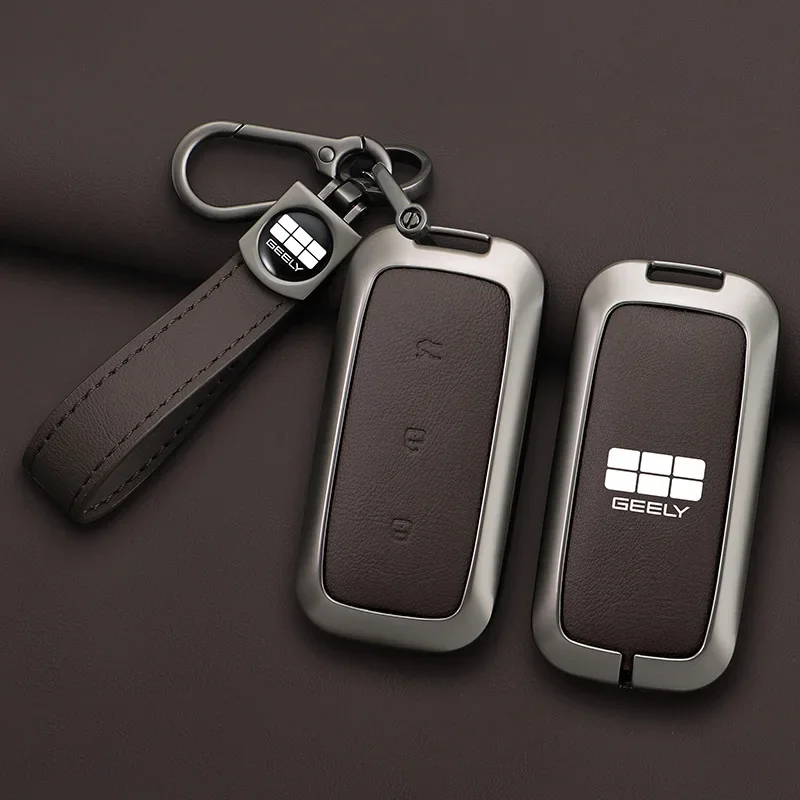 Zinc Alloy Car Remote Key Case Cover for Geely Galaxy L7 2023 L6 MAX 1.5T Plus AIR PRO Protector Auto Key Fob Shell Keychain