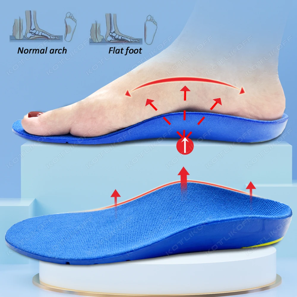 

Детские Стельки ортопедические для плоских ног с поддержкой арки, удобные эластичные амортизирующие подушечки унисекс, спортивные подошвы