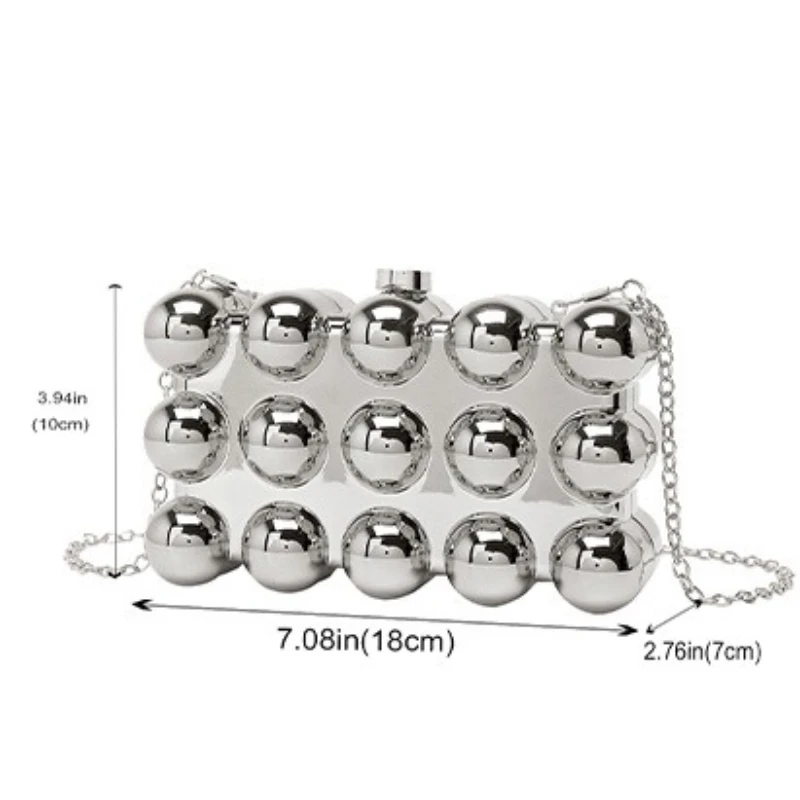 حقيبة عشاء للسيدات موضة الاتجاه ريترو سلسلة الكتف حقيبة الحفلات المسائية Carteras De Mujer De Bolsos Pochette Soirée فام Mariage