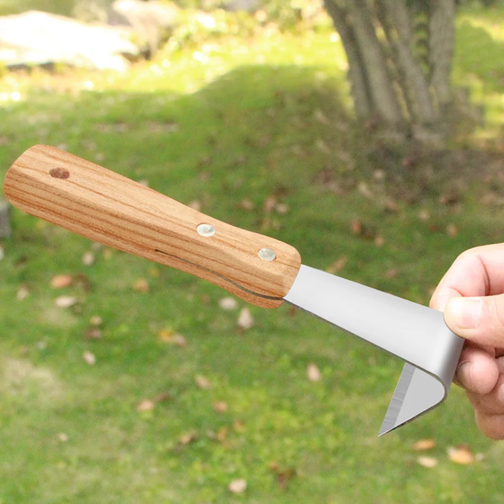 

Fruit Tree Scraper Bark Removal Tool with Wooden Handle Draw Knife Debarking Forging Garden
