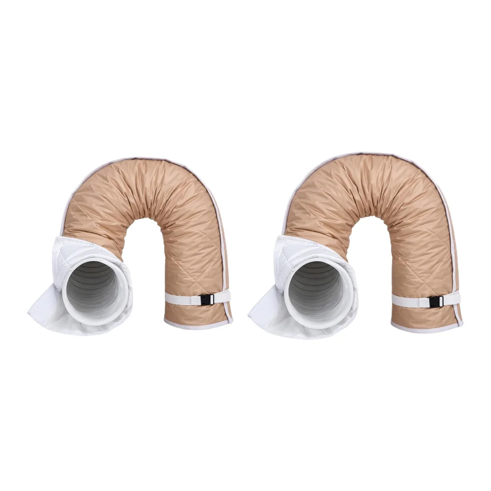 Adjustable Air Conditioner Hose Cover For 5.9 Inch Vent Pipe,Quilted Thermal Insulation Sleeve With Buckles,Dust Proof=Exhaust=