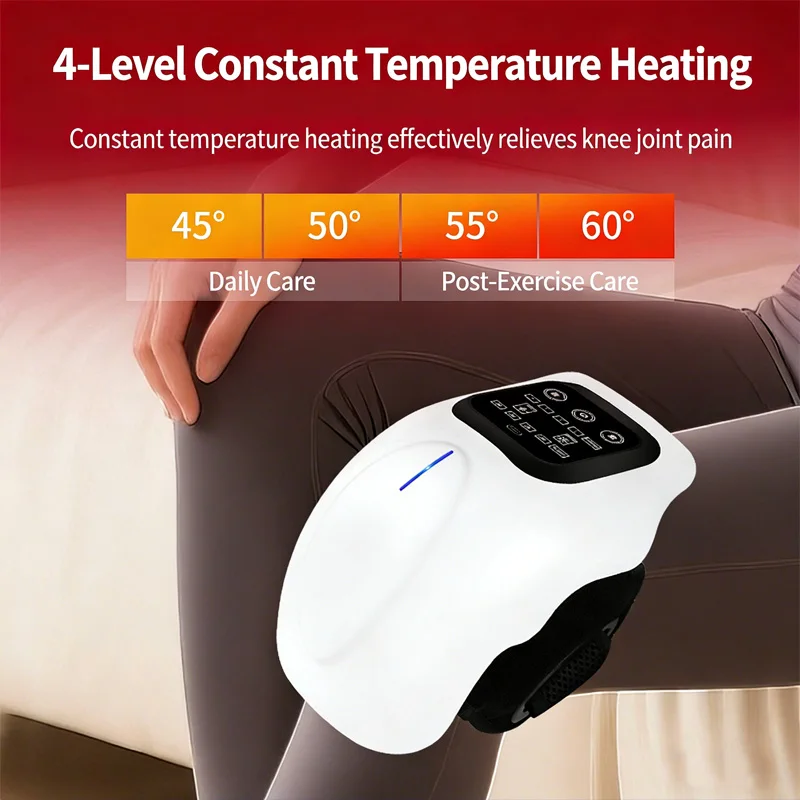 

Smart Knee Massager Heated Vibration Joint Pain Relief Cordless Rechargeable Portable Device for Elderly Arthritis Care Xmas