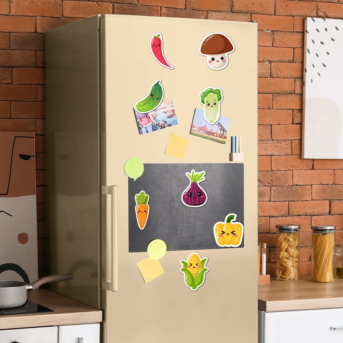 

Adorable Fruit Fridge Magnets Set - Magnetic Decor for Kitchen & Home Office