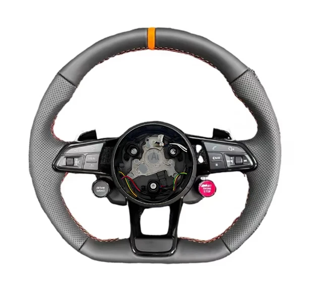 

Фабричный бестселлер, гладкий перфорированный кожаный руль для Audi A3 A4 A4L A5 A6L Q3 Q5 Q7 A8 Q5L Q8 автомобильный руль