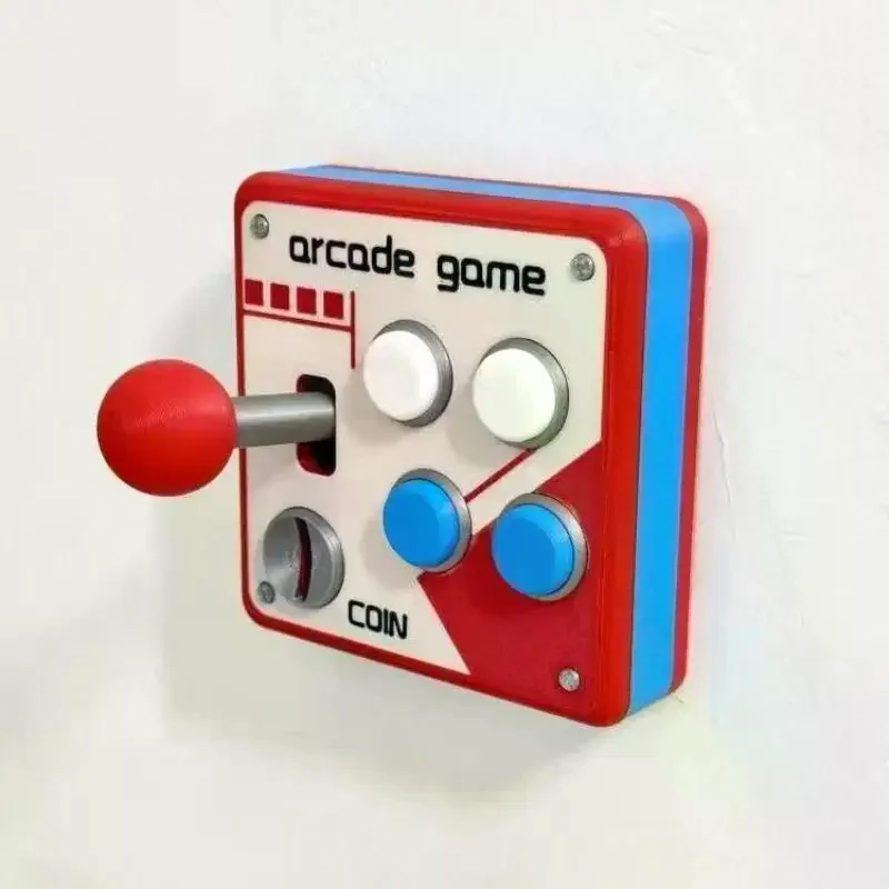 /GJ/Retro Game Console Joystick Switch Creative 3D Decoration Arcade Panel Socket Control Decoration Gift Toys