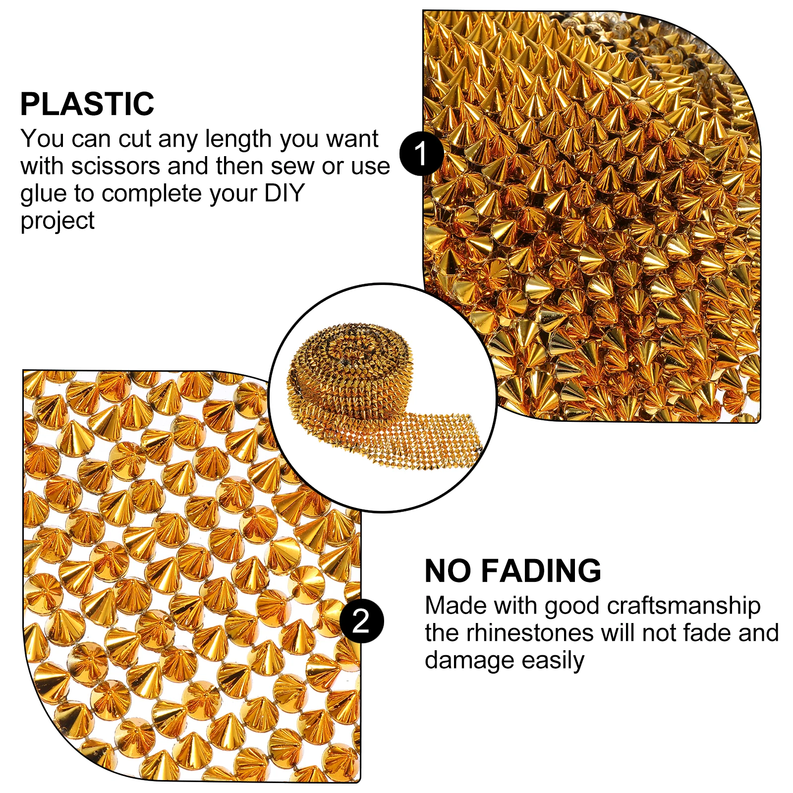 

Plastic Line Drill Pointed Row Drill Imitated Rivet Decor DIY Accessory High Quality Craftsmanship Durable Safe Perfect Gift