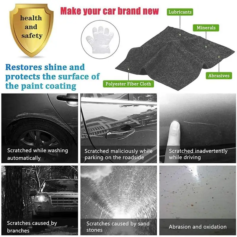 Vehicle Scratch Removal Cloth Nano Sparkle Cloth For Car Scratches Deep Cleaning Water Spots Repairing Supplies For car Truck