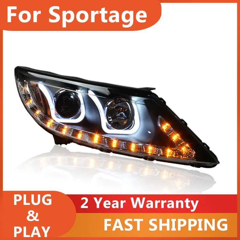 

KOWELL Car Styling for Kia Sportage R Head Light 2011-2013 SportageR Head Lamp DRL Turn Signal Low High Beam Projector Lens