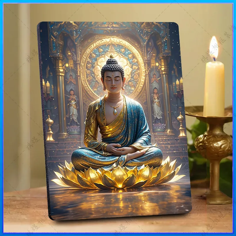 Cz  tie sakyamuni buddha portrait table tathagata buddha photo frame ornament  hall for home offering hanging painting