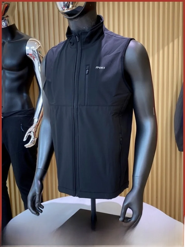 

Waterproof Windproof Breathable Outdoor Sports Vest New Autumn Winter ell Jaet Men's Women's Stand Fit Zipper Decoration