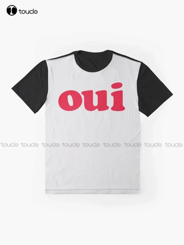 Oui - تي شيرت جرافيك أحمر رجالي أبيض تي شيرت مطبوع رقمي تي شيرت هدية عيد الميلاد جديد شعبي Xxs-5Xl ملابس الشارع