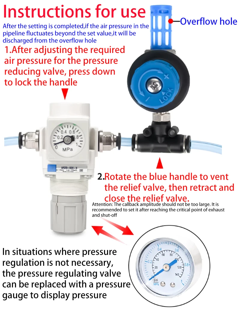Elettrovalvola AP100 AP100-01 AP100-02 AP100-01-X201 AP100-02-X201 Pressure Relief Valve Overflow Valve Pressure Adjustment Valve AFR Altre valvole — dettaglio 3