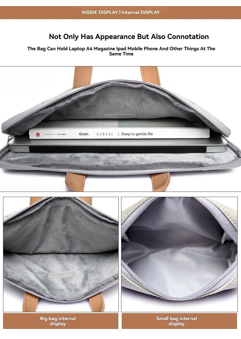 Laptoptasche für MacBook Air Pro 16, Notebook-Hülle, Hülle, HP, Huawei, Lenovo, Dell 13,3 14 15,6 Zoll, Schultertasche, Aktentaschen – Detail 22