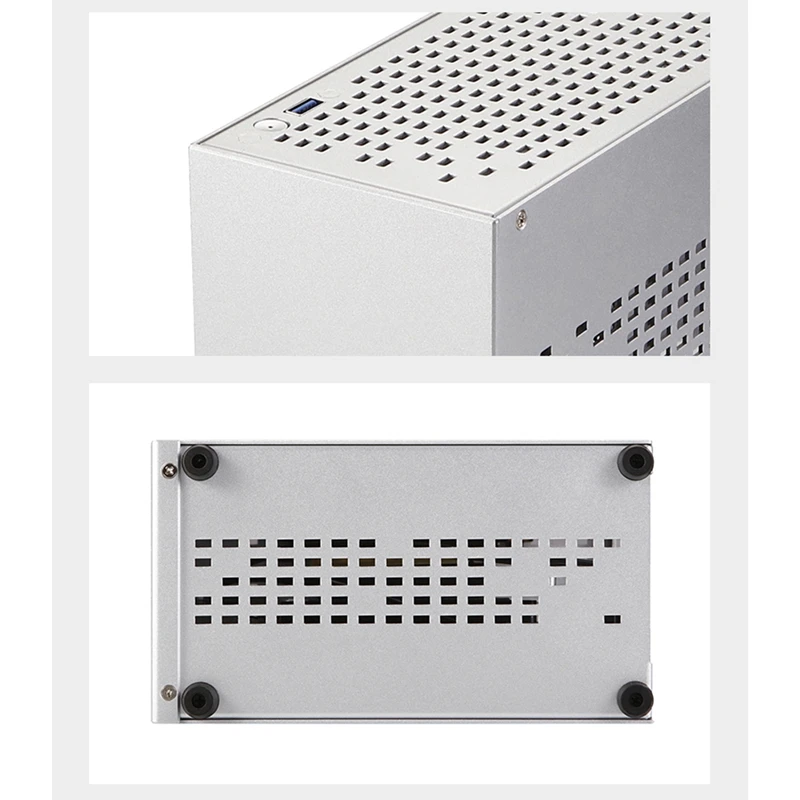 A07 Mini ITX حافظة كمبيوتر هيكل HTPC المضيف USB3.0 ITX الضميمة مع كابل تمديد بطاقة الرسومات