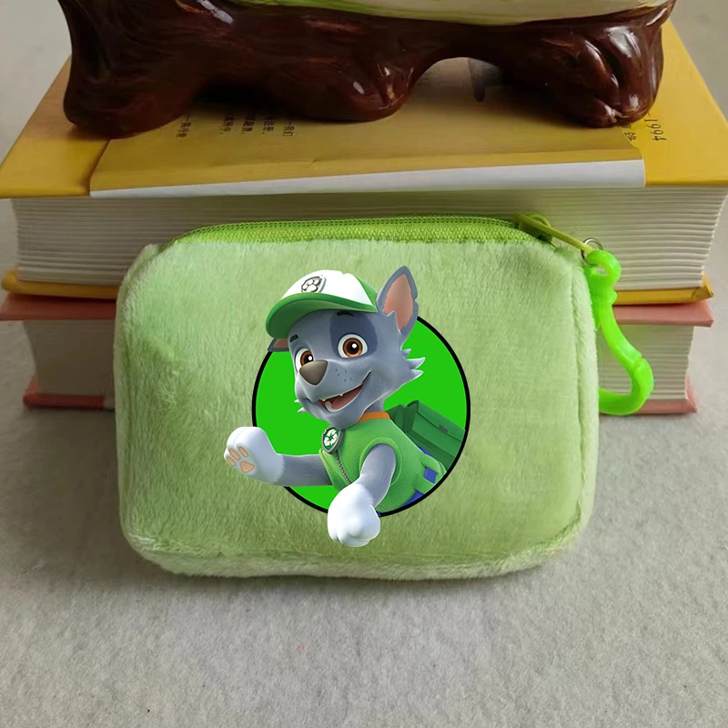 Pfote Patrouillen Plüsch Münz Geldbörse Mädchen Mini kurze Brieftasche Schlüssel bund Reiß verschluss Frauen Geldbörse ID-Karte Rose Geldsack kleine Make-up Taschen Geschenke